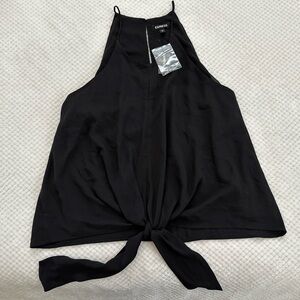 NEW* EXPRESS Keyhole Tank Blouse | Black | Medium